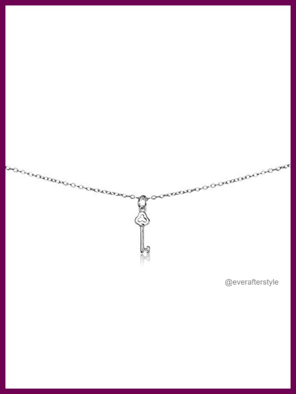 Sterling Silver Key Choker Necklace Dainty Layered Chain